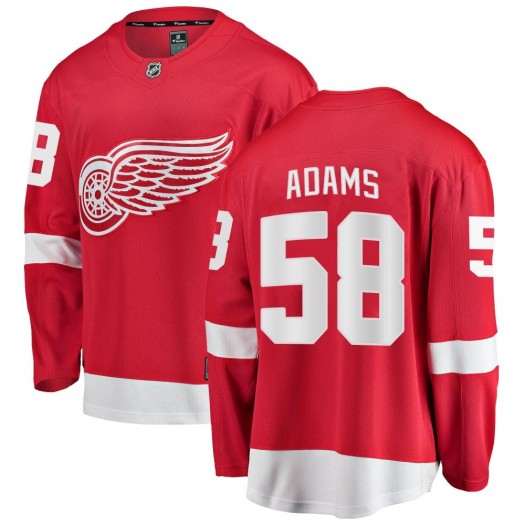 John Adams Detroit Red Wings Men's Fanatics Branded Red Breakaway Home Jersey