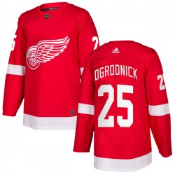 John Ogrodnick Detroit Red Wings Men's Adidas Authentic Red Home Jersey