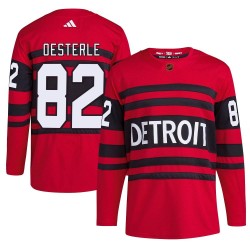 Jordan Oesterle Detroit Red Wings Men's Adidas Authentic Red Reverse Retro 2.0 Jersey