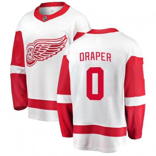 Kienan Draper Detroit Red Wings Men's Fanatics Branded White Breakaway Away Jersey