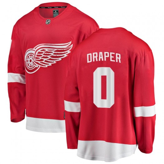 Kienan Draper Detroit Red Wings Youth Fanatics Branded Red Breakaway Home Jersey