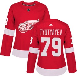 Kirill Tyutyayev Detroit Red Wings Women's Adidas Authentic Red Home Jersey