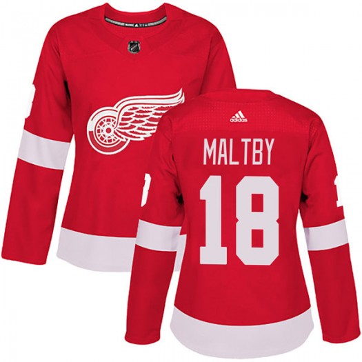 Kirk Maltby Detroit Red Wings Women's Adidas Authentic Red Home Jersey