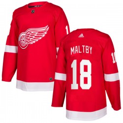 Kirk Maltby Detroit Red Wings Youth Adidas Authentic Red Home Jersey