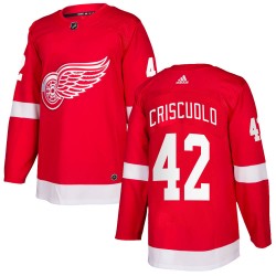 Kyle Criscuolo Detroit Red Wings Men's Adidas Authentic Red Home Jersey