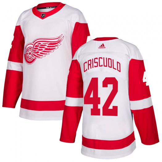 Kyle Criscuolo Detroit Red Wings Youth Adidas Authentic White Jersey