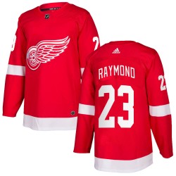 Lucas Raymond Detroit Red Wings Men's Adidas Authentic Red Home Jersey