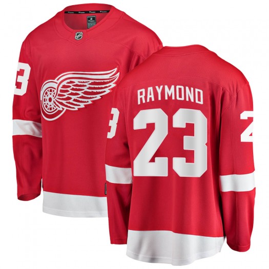 Lucas Raymond Detroit Red Wings Men's Fanatics Branded Red Breakaway Home Jersey