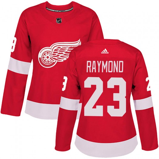 Lucas Raymond Detroit Red Wings Women's Adidas Authentic Red Home Jersey