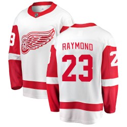 Lucas Raymond Detroit Red Wings Youth Fanatics Branded White Breakaway Away Jersey