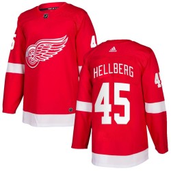Magnus Hellberg Detroit Red Wings Men's Adidas Authentic Red Home Jersey