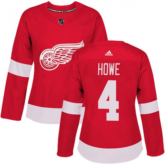 Mark Howe Detroit Red Wings Women's Adidas Authentic Red Home Jersey