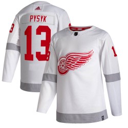 Mark Pysyk Detroit Red Wings Men's Adidas Authentic White 2020/21 Reverse Retro Jersey