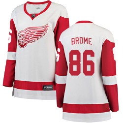 Mathias Brome Detroit Red Wings Women's Fanatics Branded White Breakaway Away Jersey