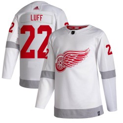 Matt Luff Detroit Red Wings Youth Adidas Authentic White 2020/21 Reverse Retro Jersey