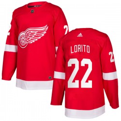 Matthew Lorito Detroit Red Wings Men's Adidas Authentic Red Home Jersey