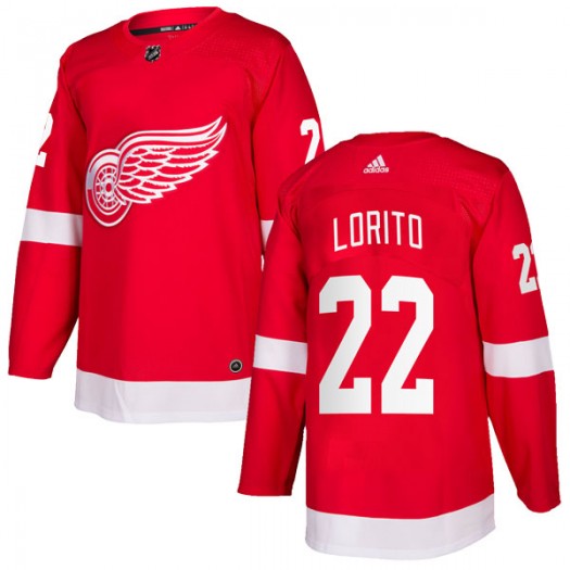 Matthew Lorito Detroit Red Wings Men's Adidas Authentic Red Home Jersey