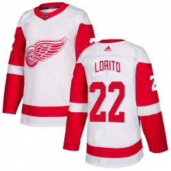 Matthew Lorito Detroit Red Wings Youth Adidas Authentic White Jersey