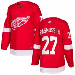 Michael Rasmussen Detroit Red Wings Men's Adidas Authentic Red Home Jersey