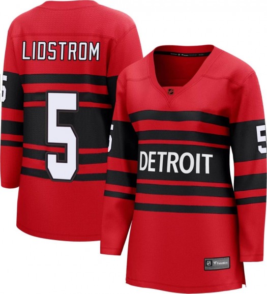 Nicklas Lidstrom Detroit Red Wings Women's Fanatics Branded Red Breakaway Special Edition 2.0 Jersey