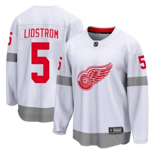 Nicklas Lidstrom Detroit Red Wings Youth Fanatics Branded White Breakaway 2020/21 Special Edition Jersey