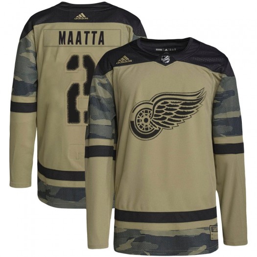 Olli Maatta Detroit Red Wings Youth Adidas Authentic Camo Military Appreciation Practice Jersey