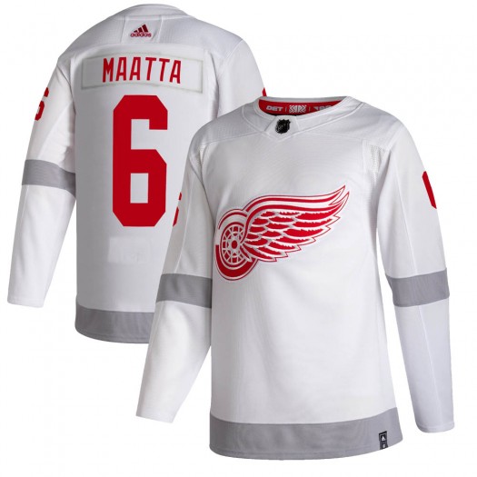 Olli Maatta Detroit Red Wings Youth Adidas Authentic White 2020/21 Reverse Retro Jersey
