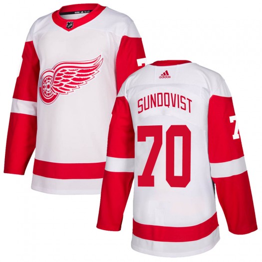 Oskar Sundqvist Detroit Red Wings Youth Adidas Authentic White Jersey