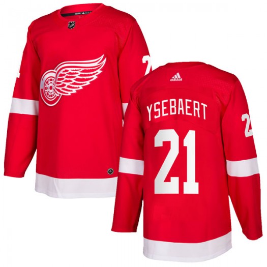 Paul Ysebaert Detroit Red Wings Men's Adidas Authentic Red Home Jersey