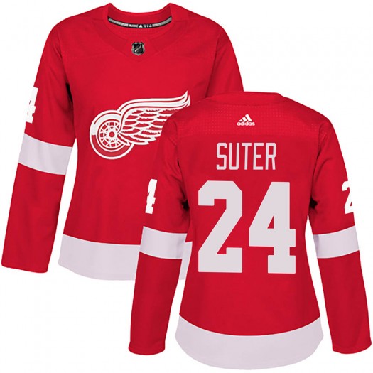 Pius Suter Detroit Red Wings Women's Adidas Authentic Red Home Jersey