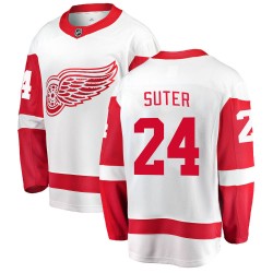 Pius Suter Detroit Red Wings Youth Fanatics Branded White Breakaway Away Jersey