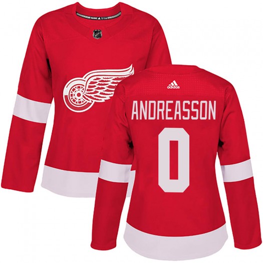 Pontus Andreasson Detroit Red Wings Women's Adidas Authentic Red Home Jersey