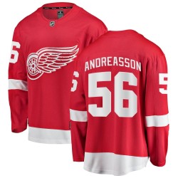 Pontus Andreasson Detroit Red Wings Youth Fanatics Branded Red Breakaway Home Jersey