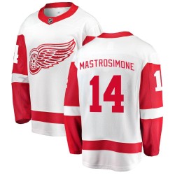 Robert Mastrosimone Detroit Red Wings Youth Fanatics Branded White Breakaway Away Jersey