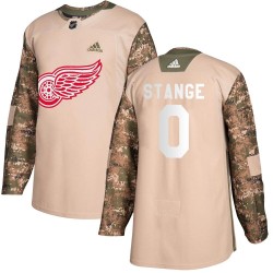 Sam Stange Detroit Red Wings Men's Adidas Authentic Camo Veterans Day Practice Jersey