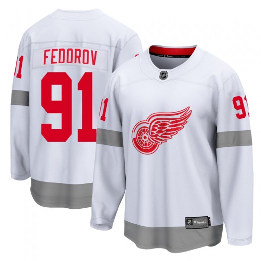 Sergei Fedorov Detroit Red Wings Men's Fanatics Branded White Breakaway 2020/21 Special Edition Jersey