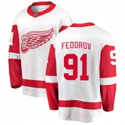 Sergei Fedorov Detroit Red Wings Youth Fanatics Branded White Breakaway Away Jersey