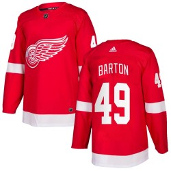 Seth Barton Detroit Red Wings Youth Adidas Authentic Red Home Jersey