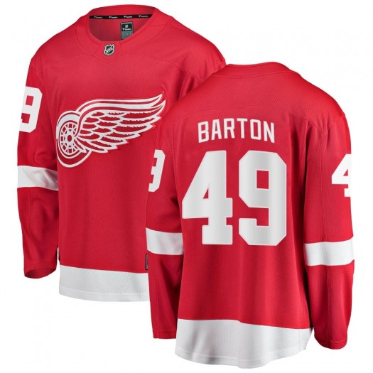 Seth Barton Detroit Red Wings Youth Fanatics Branded Red Breakaway Home Jersey