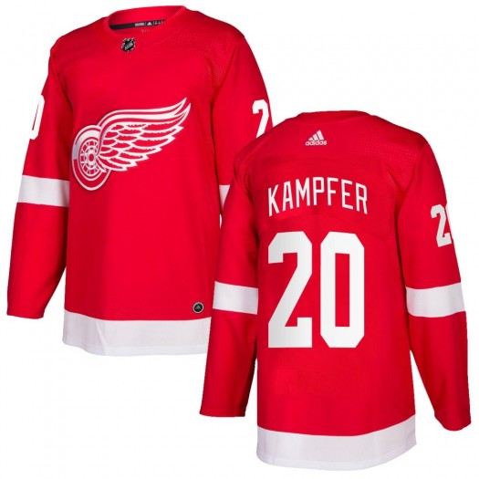Steve Kampfer Detroit Red Wings Youth Adidas Authentic Red Home Jersey