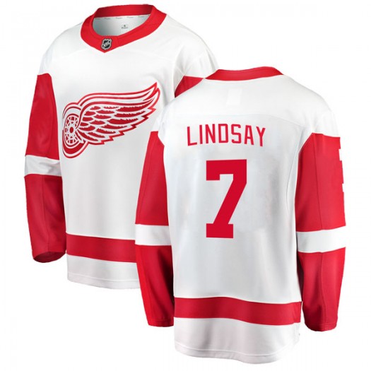 Ted Lindsay Detroit Red Wings Men's Fanatics Branded White Breakaway Away Jersey