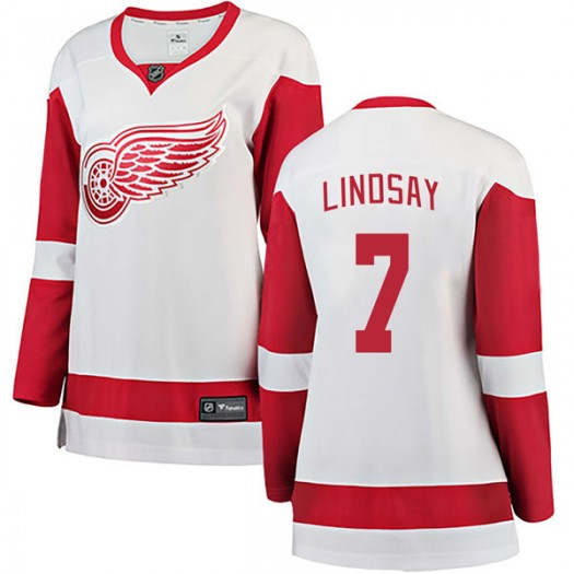 Ted Lindsay Detroit Red Wings Women's Fanatics Branded White Breakaway Away Jersey