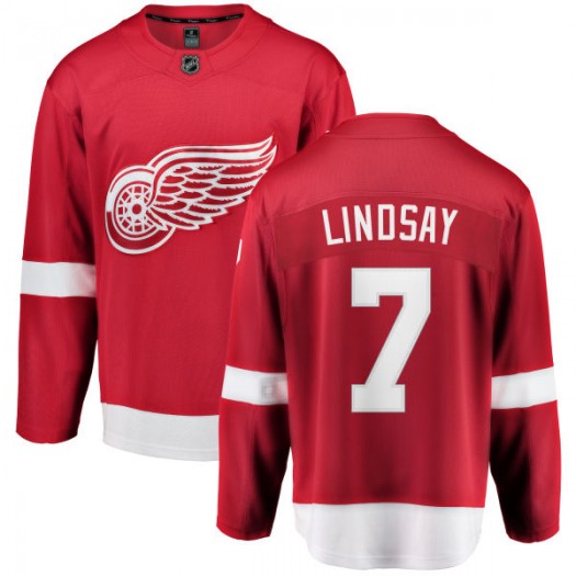 Ted Lindsay Detroit Red Wings Youth Fanatics Branded Red Home Breakaway Jersey
