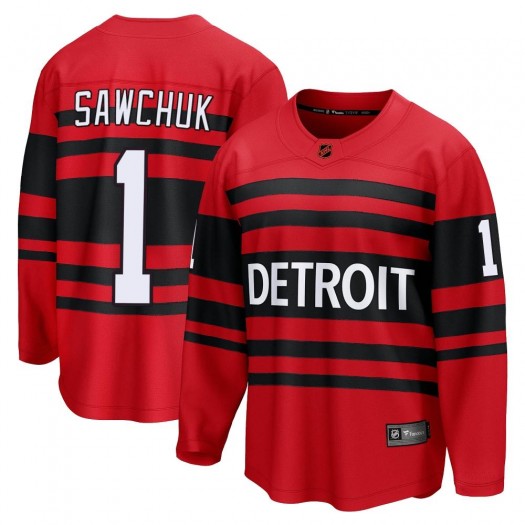 Terry Sawchuk Detroit Red Wings Men's Fanatics Branded Red Breakaway Special Edition 2.0 Jersey