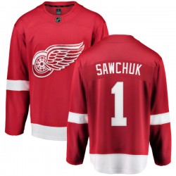 Terry Sawchuk Detroit Red Wings Youth Fanatics Branded Red Home Breakaway Jersey
