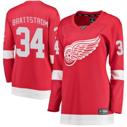 Victor Brattstrom Detroit Red Wings Women's Fanatics Branded Red Breakaway Home Jersey